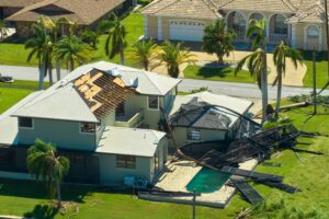 pool damaged by a hurricane